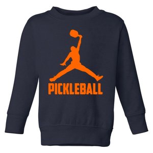 Orange Pickleball Sports Logo Toddler Sweatshirt