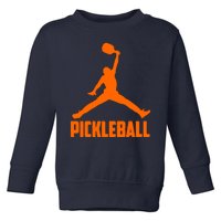 Orange Pickleball Sports Logo Toddler Sweatshirt