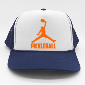 Orange Pickleball Sports Logo Trucker Hat