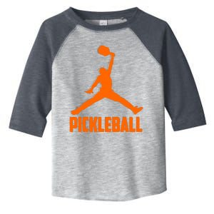 Orange Pickleball Sports Logo Toddler Fine Jersey T-Shirt