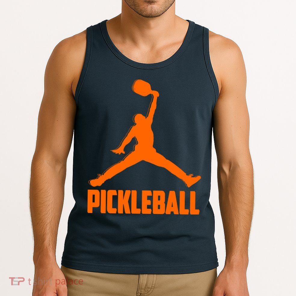 Orange Pickleball Sports Logo Tank Top