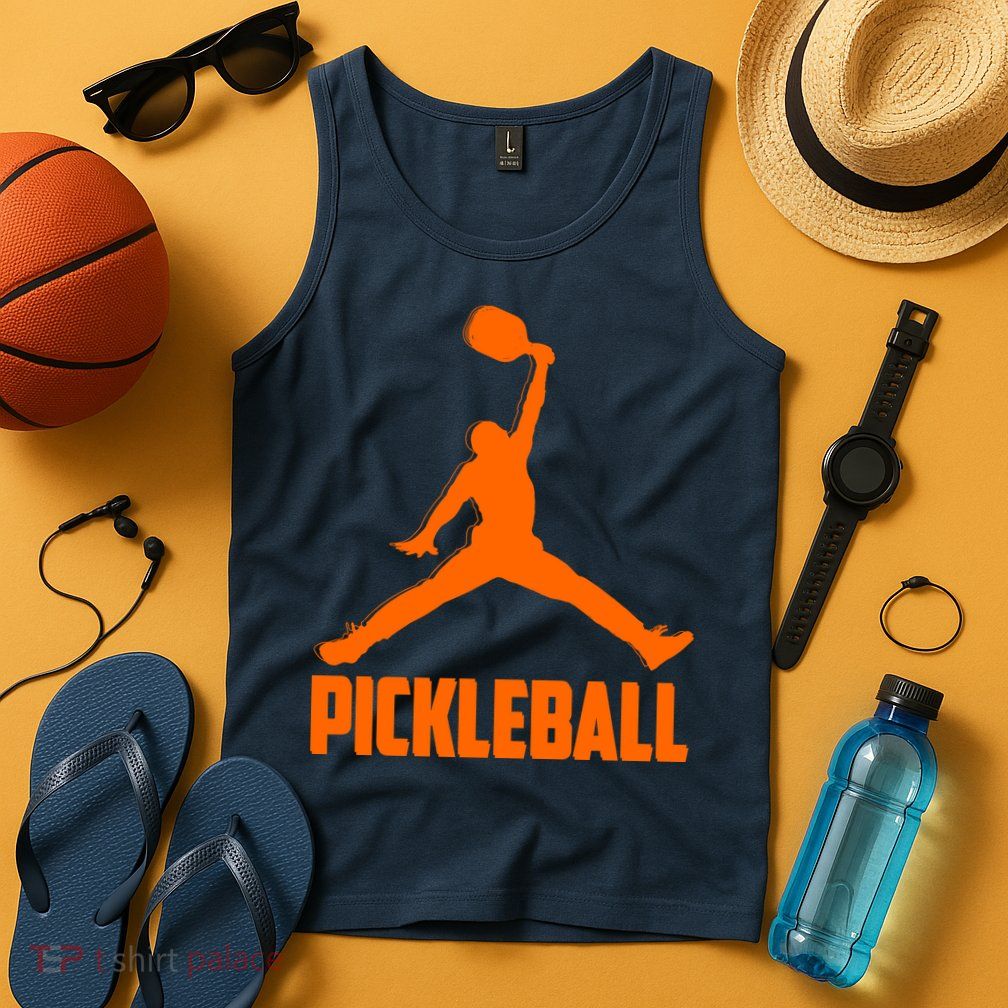 Orange Pickleball Sports Logo Tank Top