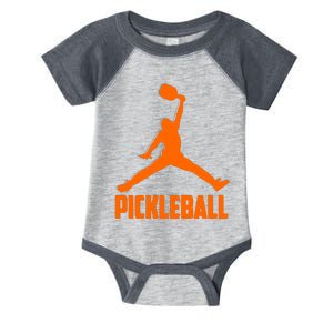 Orange Pickleball Sports Logo Infant Baby Jersey Bodysuit