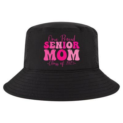 One Proud Senior Mom Class Of 2025 Graduation Groovy Print Cool Comfort Performance Bucket Hat