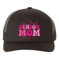 One Proud Senior Mom Class Of 2025 Graduation Groovy Print Yupoong Adult 5-Panel Trucker Hat