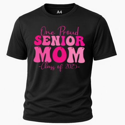 One Proud Senior Mom Class Of 2025 Graduation Groovy Print Performance Shirt