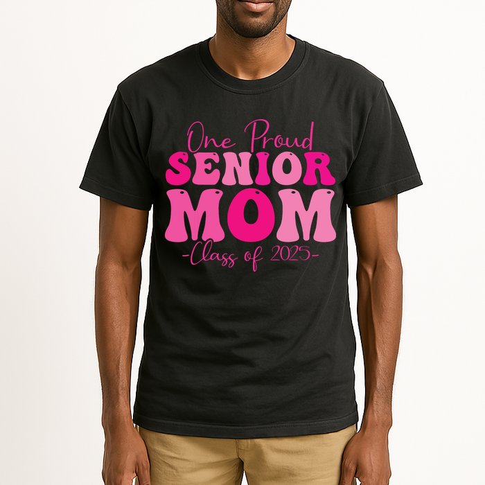 One Proud Senior Mom Class Of 2025 Graduation Groovy Print Tall T-Shirt