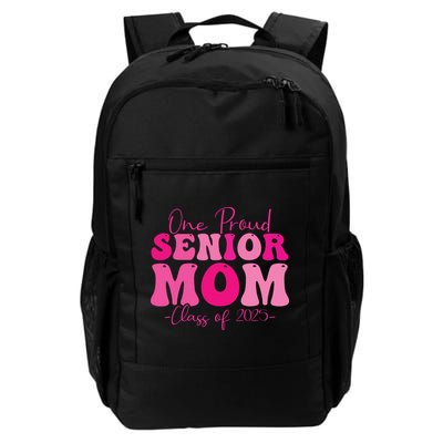 One Proud Senior Mom Class Of 2025 Graduation Groovy Print Backpack