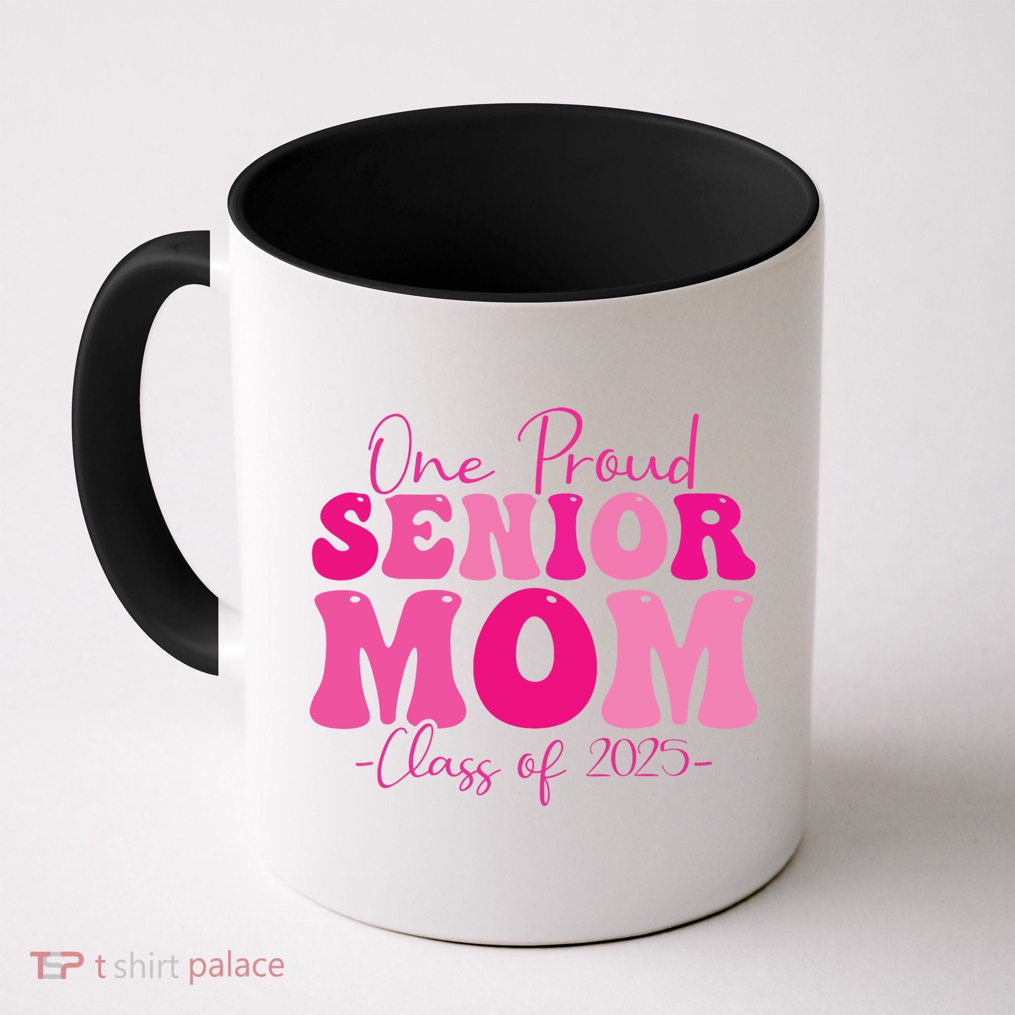 One Proud Senior Mom Class Of 2025 Graduation Groovy Print Mug
