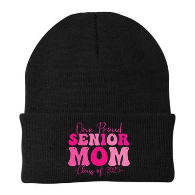 One Proud Senior Mom Class Of 2025 Graduation Groovy Print Beanie