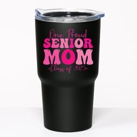One Proud Senior Mom Class Of 2025 Graduation Groovy Print Tumbler