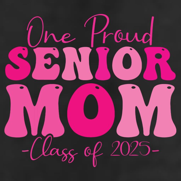 One Proud Senior Mom Class Of 2025 Graduation Groovy Print Tumbler