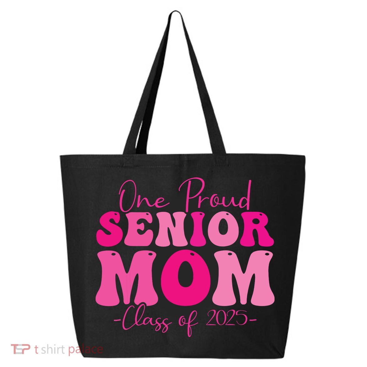One Proud Senior Mom Class Of 2025 Graduation Groovy Print 25L Jumbo Tote