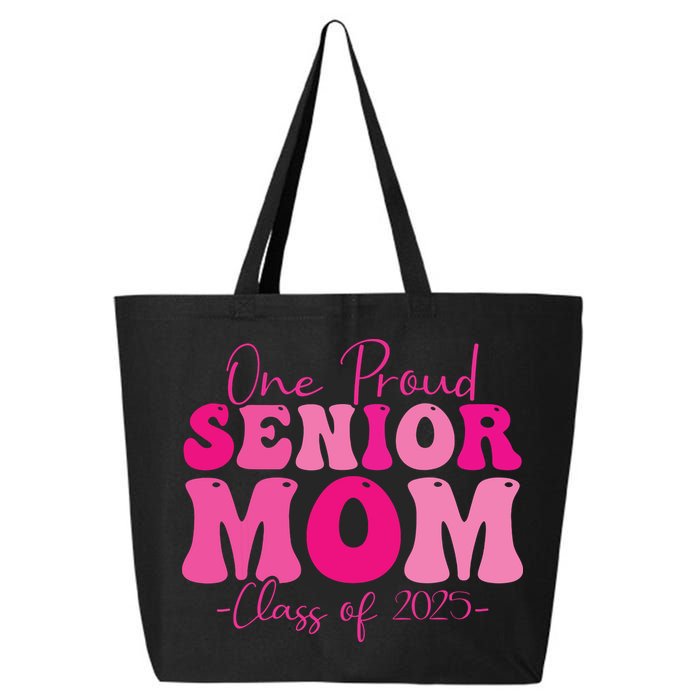 One Proud Senior Mom Class Of 2025 Graduation Groovy Print 25L Jumbo Tote