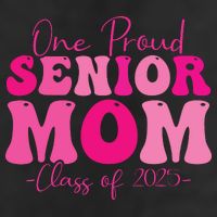 One Proud Senior Mom Class Of 2025 Graduation Groovy Print 25L Jumbo Tote