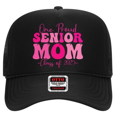 One Proud Senior Mom Class Of 2025 Graduation Groovy Print Trucker Hat