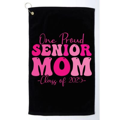 One Proud Senior Mom Class Of 2025 Graduation Groovy Print Golf Towel