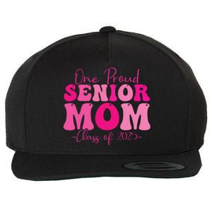 One Proud Senior Mom Class Of 2025 Graduation Groovy Print Wool Snapback Cap