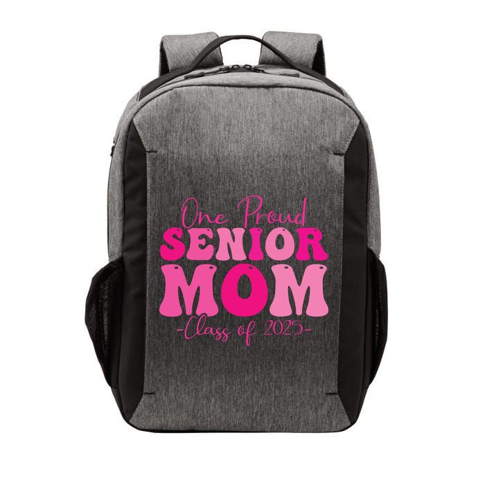 One Proud Senior Mom Class Of 2025 Graduation Groovy Print Vector Backpack