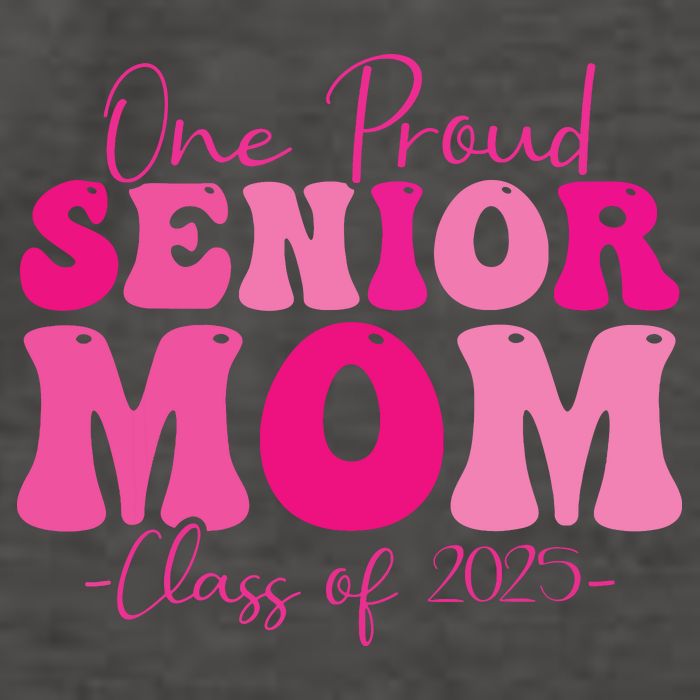 One Proud Senior Mom Class Of 2025 Graduation Groovy Print Vector Backpack