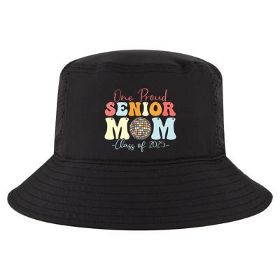 One Proud Senior Mom Class Of 2025 Graduation Groovy Print Cool Comfort Performance Bucket Hat