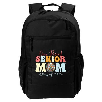 One Proud Senior Mom Class Of 2025 Graduation Groovy Print Backpack