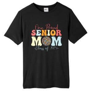 One Proud Senior Mom Class Of 2025 Graduation Groovy Print Tall Fusion ChromaSoft Performance T-Shirt