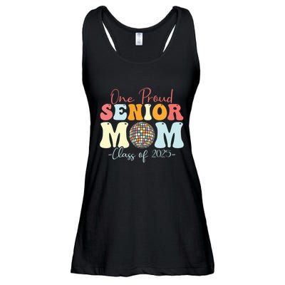One Proud Senior Mom Class Of 2025 Graduation Groovy Print Ladies Essential Flowy Tank