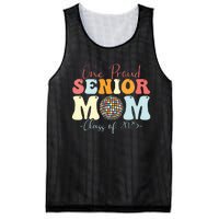 One Proud Senior Mom Class Of 2025 Graduation Groovy Print Mesh Reversible Basketball Jersey Tank