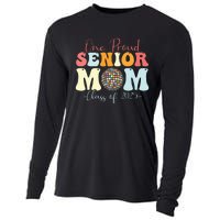 One Proud Senior Mom Class Of 2025 Graduation Groovy Print Cooling Performance Long Sleeve Crew