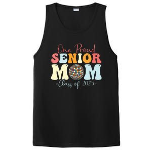 One Proud Senior Mom Class Of 2025 Graduation Groovy Print PosiCharge Competitor Tank