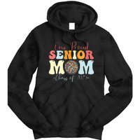 One Proud Senior Mom Class Of 2025 Graduation Groovy Print Tie Dye Hoodie