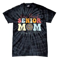 One Proud Senior Mom Class Of 2025 Graduation Groovy Print Tie-Dye T-Shirt