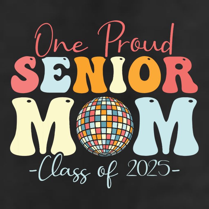 One Proud Senior Mom Class Of 2025 Graduation Groovy Print Golf Towel