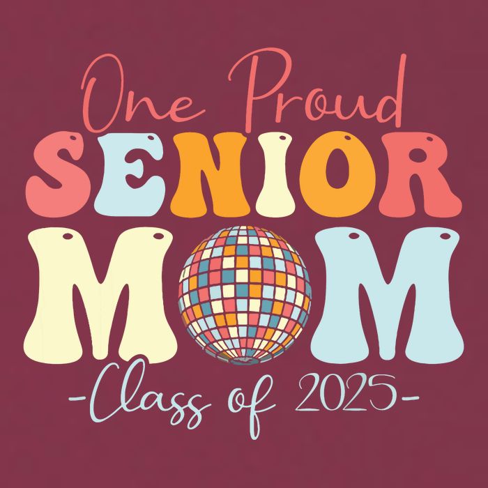 One Proud Senior Mom Class Of 2025 Graduation Groovy Print 16oz Travel Tumbler