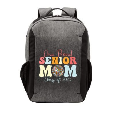One Proud Senior Mom Class Of 2025 Graduation Groovy Print Vector Backpack