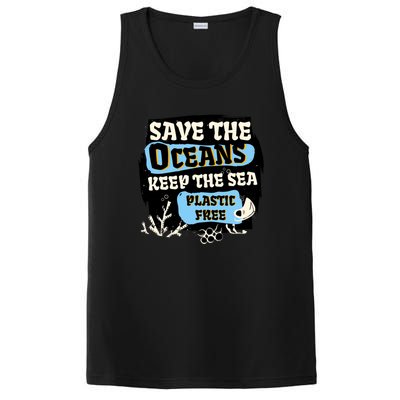 Ocean Protection Save The Oceans Keep The Sea Plastic Free Cool Gift PosiCharge Competitor Tank