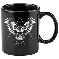 Owl Pyramid Secret Illuminati Owl Tattoo Style 11oz C Handle Ceramic Mug