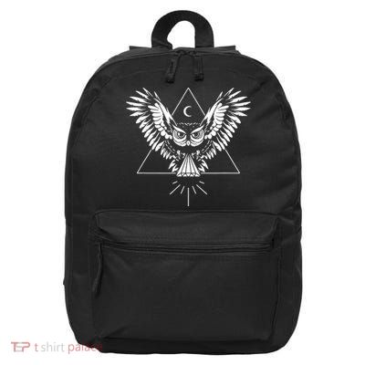 Owl Pyramid Secret Illuminati Owl Tattoo Style 16 in Basic Backpack