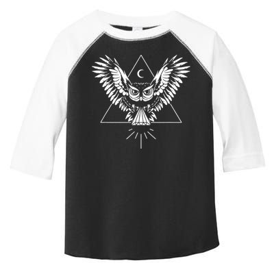 Owl Pyramid Secret Illuminati Owl Tattoo Style Toddler Fine Jersey T-Shirt