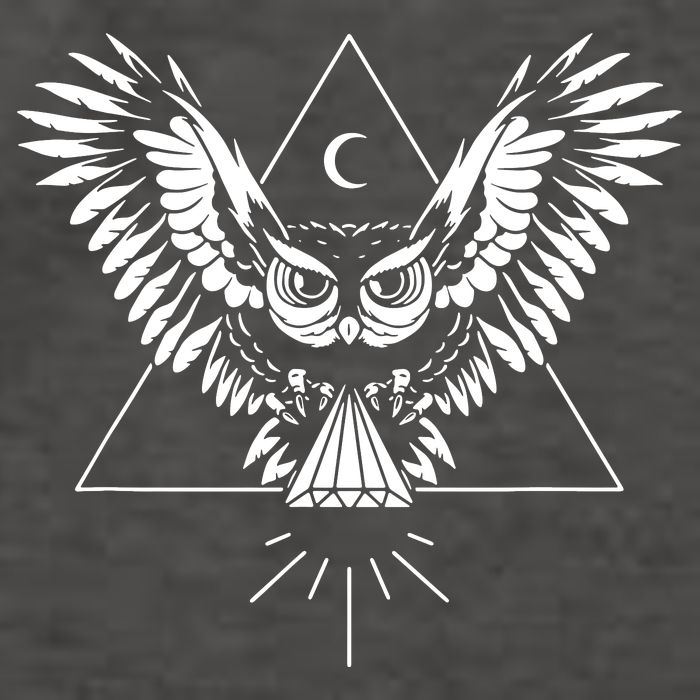 Owl Pyramid Secret Illuminati Owl Tattoo Style Vector Backpack