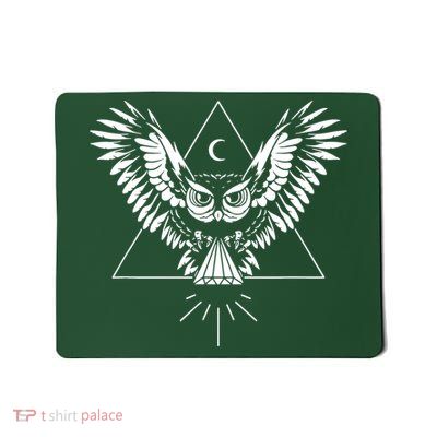 Owl Pyramid Secret Illuminati Owl Tattoo Style Mousepad