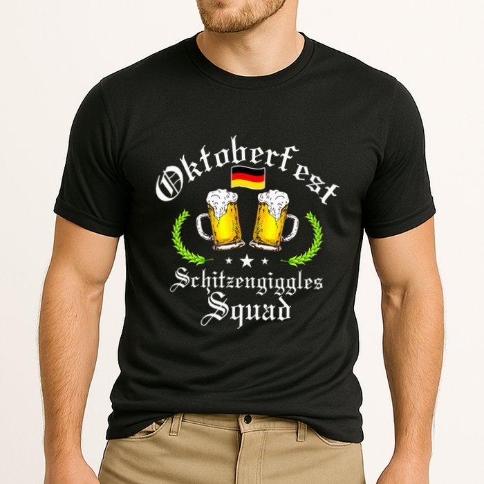 Oktoberfest Party Schitzengiggles Drinking Squad Performance Shirt