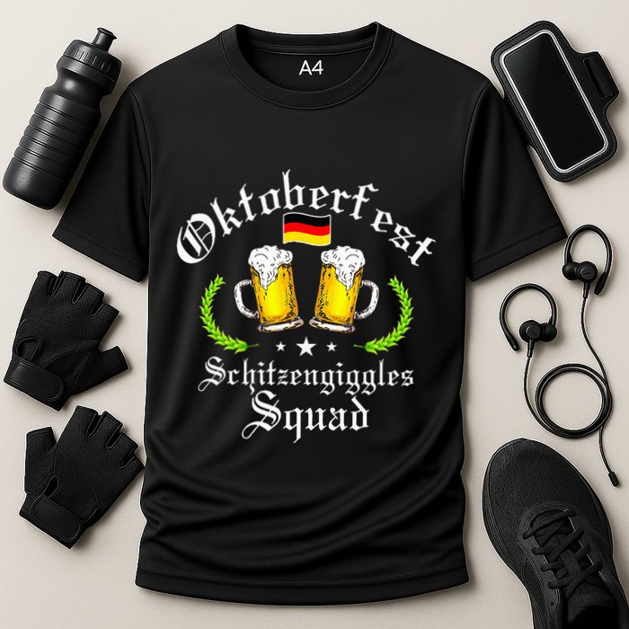 Oktoberfest Party Schitzengiggles Drinking Squad Performance Shirt