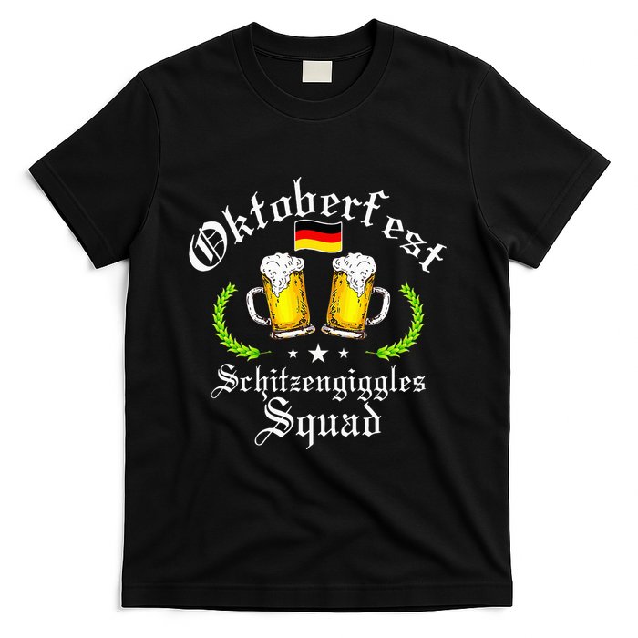 Oktoberfest Party Schitzengiggles Drinking Squad T-Shirt