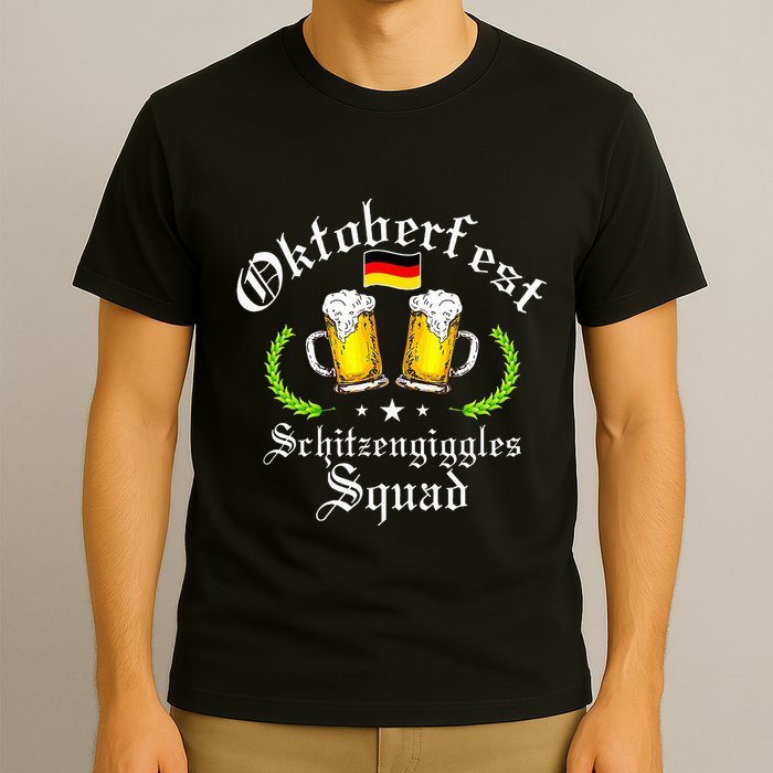 Oktoberfest Party Schitzengiggles Drinking Squad T-Shirt