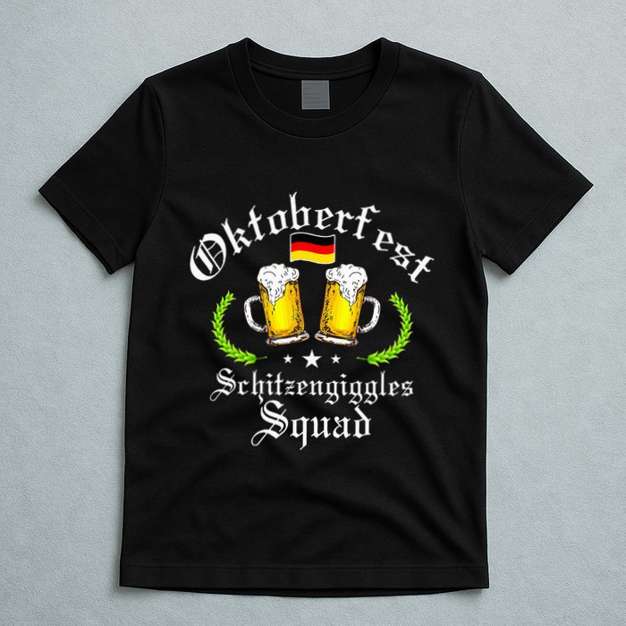Oktoberfest Party Schitzengiggles Drinking Squad T-Shirt