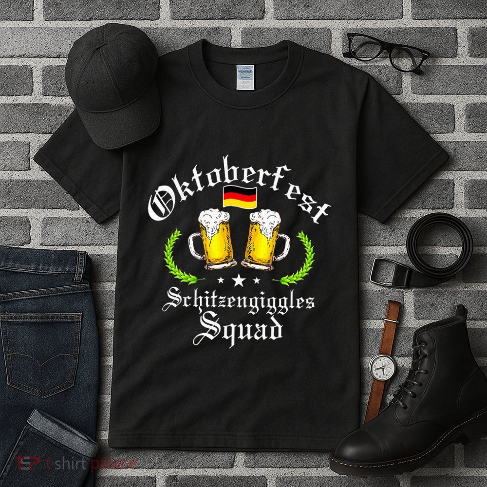 Oktoberfest Party Schitzengiggles Drinking Squad Tall T-Shirt