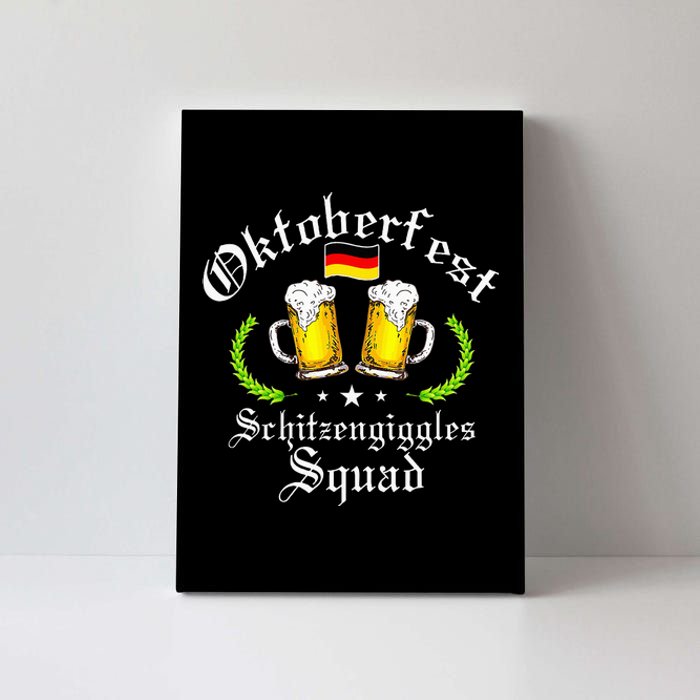 Oktoberfest Party Schitzengiggles Drinking Squad Canvas