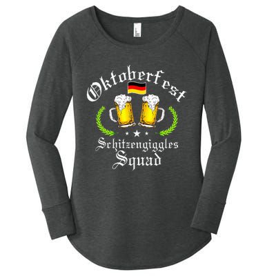 Oktoberfest Party Schitzengiggles Drinking Squad Women's Perfect Tri Tunic Long Sleeve Shirt